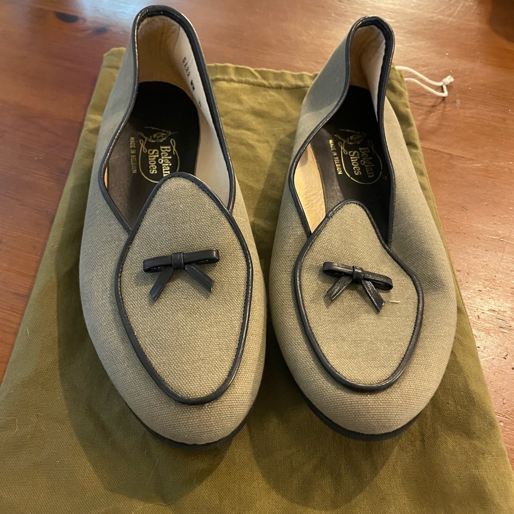 New linen Travelette loafers by Belgian Shoe